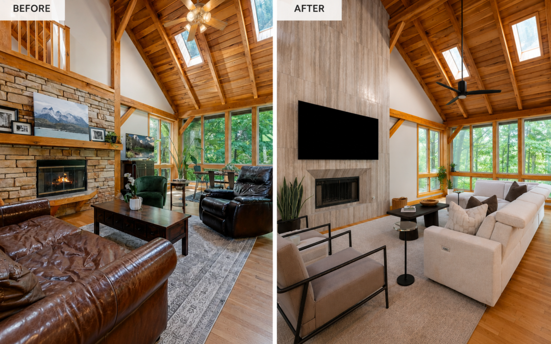 Timber Transformation: How We Modernized a Rustic Main Floor